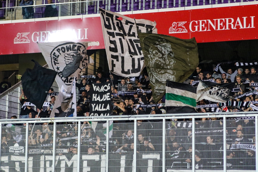 Austria Wien - Sturm Graz
OEFB Cup, 2. Runde, FK Austria Wien - SK Sturm Graz, Franz Horr Stadion Wien, 26.09.2018. 

Foto zeigt Fans von Sturm
