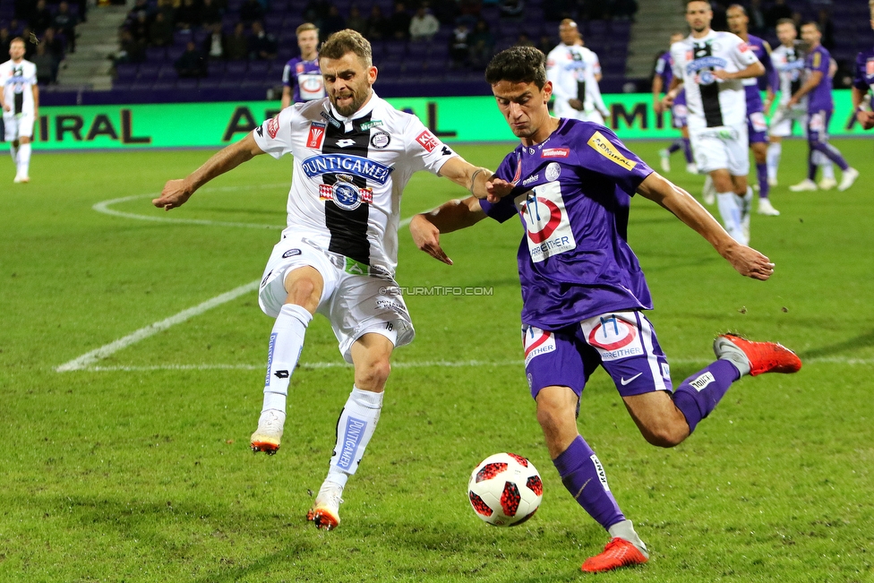 Austria Wien - Sturm Graz
OEFB Cup, 2. Runde, FK Austria Wien - SK Sturm Graz, Franz Horr Stadion Wien, 26.09.2018. 

Foto zeigt Philipp Huspek (Sturm)
