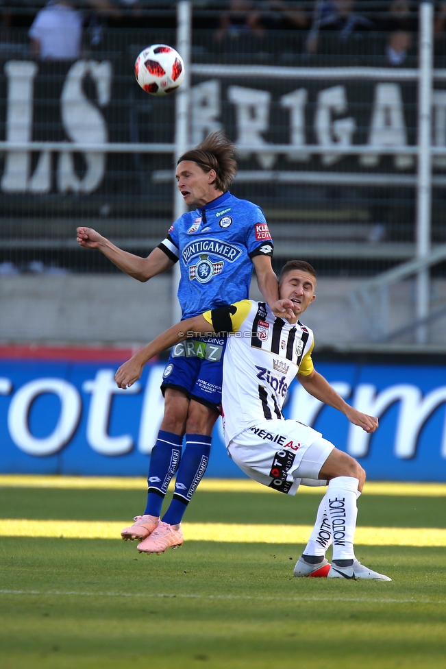 LASK - Sturm Graz
Oesterreichische Fussball Bundesliga, 9. Runde, LASK - SK Sturm Graz, Waldstadion Pasching, 30.09.2018. 

Foto zeigt Stefan Hierlaender (Sturm)
