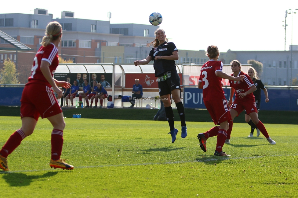 Sturm Damen - Suedburgenland
OEFB Frauen Bundesliga, 6. Runde,  SK Sturm Graz Damen - FC Suedburgenland, Trainingszentrum Messendor Graz, 13.10.2017. 

Foto zeigt Anna Malle (Sturm Damen)
