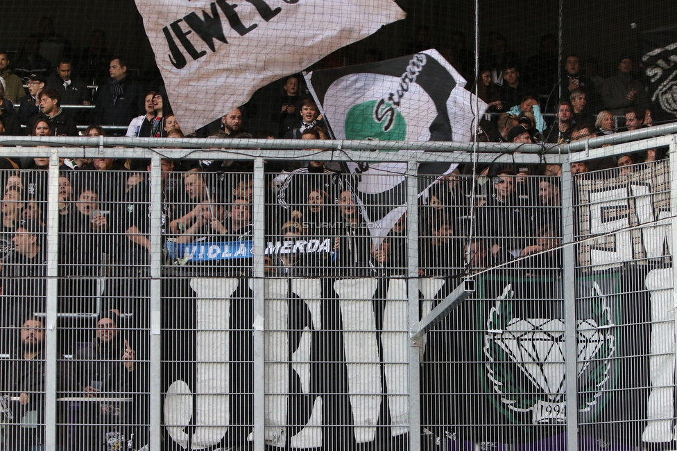 Austria Wien - Sturm Graz
Oesterreichische Fussball Bundesliga, 11. Runde, FK Austria Wien - SK Sturm Graz, Franz Horr Stadion Wien, 21.10.2018. 

Foto zeigt Fans von Sturm
