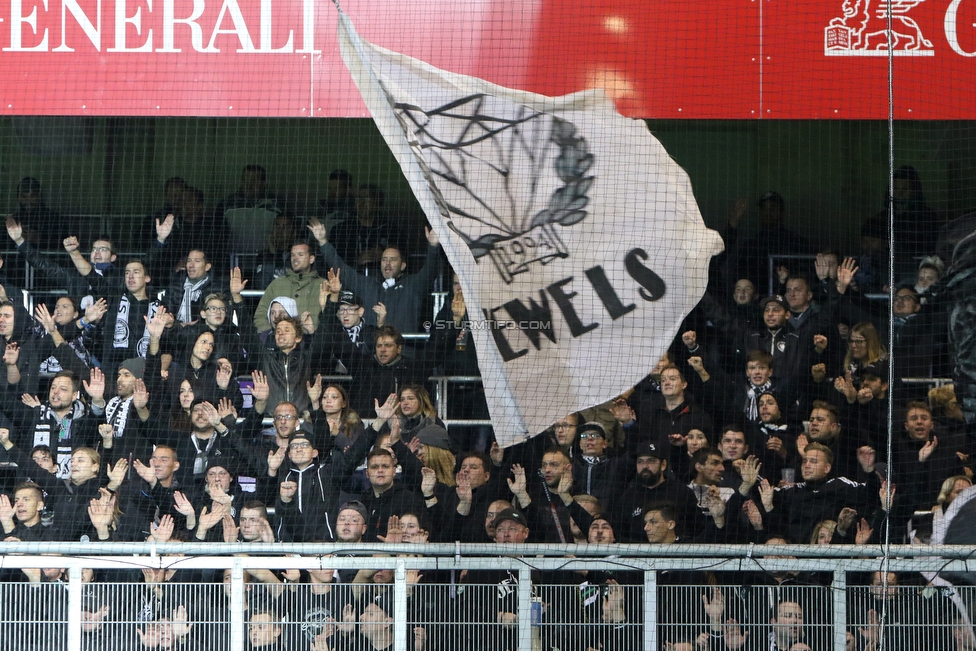 Austria Wien - Sturm Graz
Oesterreichische Fussball Bundesliga, 11. Runde, FK Austria Wien - SK Sturm Graz, Franz Horr Stadion Wien, 21.10.2018. 

Foto zeigt Fans von Sturm
