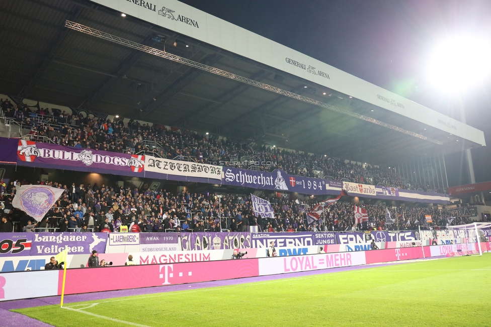 Austria Wien - Sturm Graz
Oesterreichische Fussball Bundesliga, 11. Runde, FK Austria Wien - SK Sturm Graz, Franz Horr Stadion Wien, 21.10.2018. 

Foto zeigt Fans von Austria Wien
