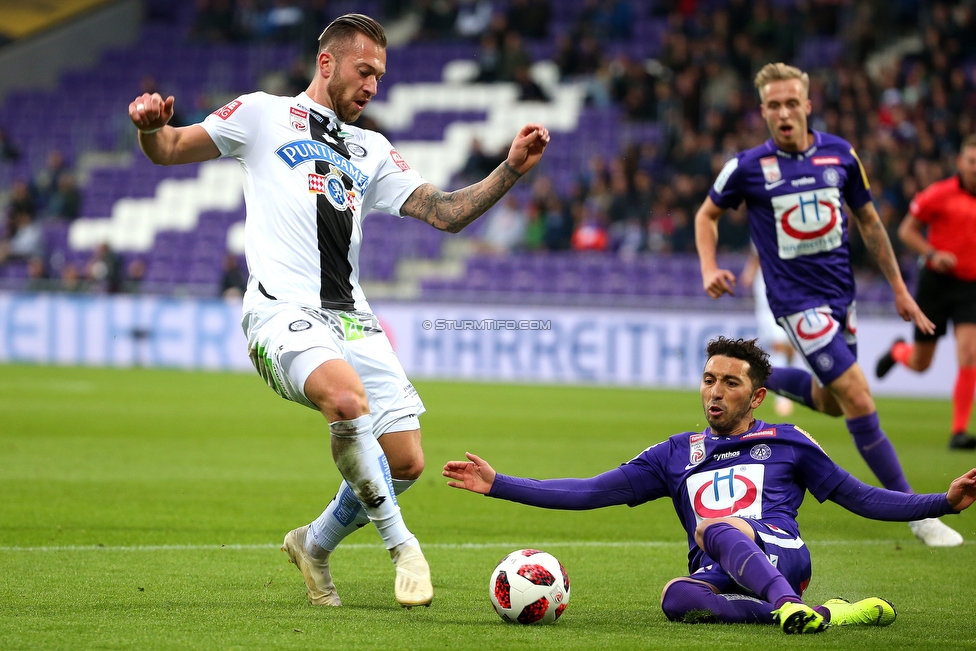 Austria Wien - Sturm Graz
Oesterreichische Fussball Bundesliga, 11. Runde, FK Austria Wien - SK Sturm Graz, Franz Horr Stadion Wien, 21.10.2018. 

Foto zeigt Peter Zulj (Sturm)
