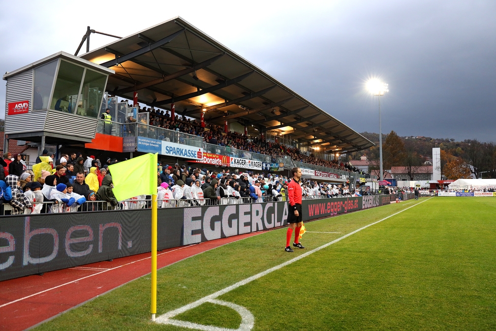 Hartberg - Sturm Graz
Oesterreichische Fussball Bundesliga, 12. Runde, TSV Hartberg - SK Sturm Graz, Franz Arena Hartberg, 27.10.2018. 

Foto zeigt eine Innenansicht in der Arena Hartberg
