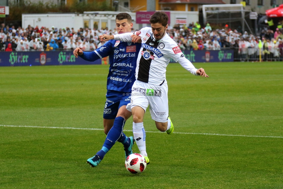 Hartberg - Sturm Graz
Oesterreichische Fussball Bundesliga, 12. Runde, TSV Hartberg - SK Sturm Graz, Franz Arena Hartberg, 27.10.2018. 

Foto zeigt Otar Kiteishvili (Sturm)
