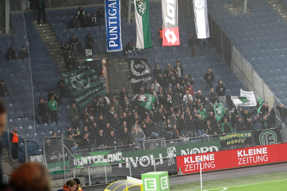 Sturm Graz - Innsbruck
Oesterreichische Fussball Bundesliga, 13. Runde, SK Sturm Graz - FC Wacker Innsbruck, Stadion Liebenau Graz, 03.11.2018. 

Foto zeigt Fans von Innsbruck
