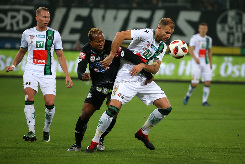 Sturm Graz - Innsbruck
Oesterreichische Fussball Bundesliga, 13. Runde, SK Sturm Graz - FC Wacker Innsbruck, Stadion Liebenau Graz, 03.11.2018. 

Foto zeigt Emeka Friday Eze (Sturm)
