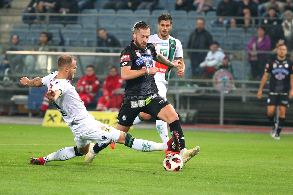 Sturm Graz - Innsbruck
Oesterreichische Fussball Bundesliga, 13. Runde, SK Sturm Graz - FC Wacker Innsbruck, Stadion Liebenau Graz, 03.11.2018. 

Foto zeigt Peter Zulj (Sturm)
