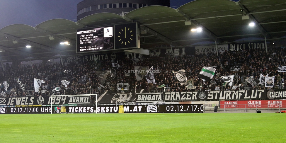 Sturm Graz - St. Poelten
Oesterreichische Fussball Bundesliga, 14. Runde, SK Sturm Graz - FC Wacker Innsbruck, Stadion Liebenau Graz, 10.11.2018. 

Foto zeigt Fans von Sturm
