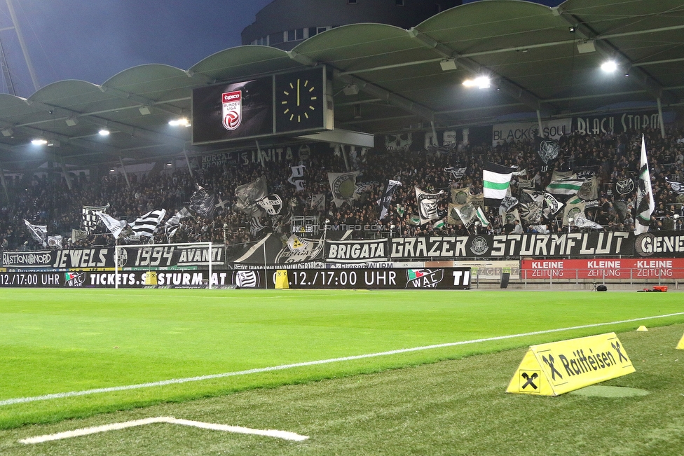 Sturm Graz - St. Poelten
Oesterreichische Fussball Bundesliga, 14. Runde, SK Sturm Graz - FC Wacker Innsbruck, Stadion Liebenau Graz, 10.11.2018. 

Foto zeigt Fans von Sturm
