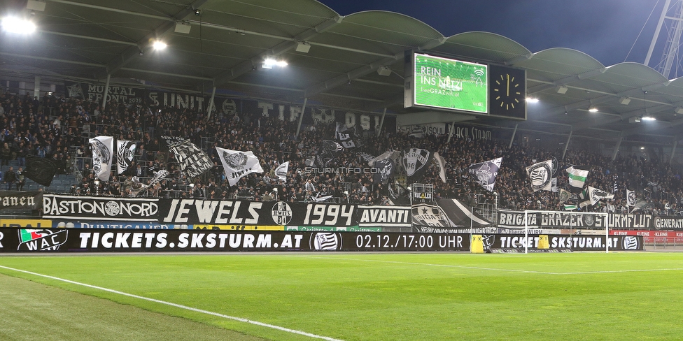 Sturm Graz - St. Poelten
Oesterreichische Fussball Bundesliga, 14. Runde, SK Sturm Graz - FC Wacker Innsbruck, Stadion Liebenau Graz, 10.11.2018. 

Foto zeigt Fans von Sturm
