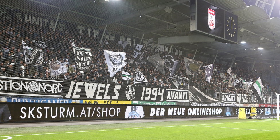 Sturm Graz - St. Poelten
Oesterreichische Fussball Bundesliga, 14. Runde, SK Sturm Graz - FC Wacker Innsbruck, Stadion Liebenau Graz, 10.11.2018. 

Foto zeigt Fans von Sturm
