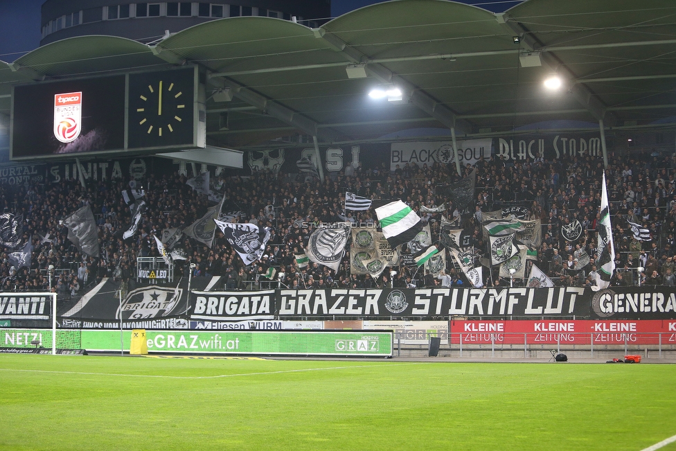 Sturm Graz - St. Poelten
Oesterreichische Fussball Bundesliga, 14. Runde, SK Sturm Graz - FC Wacker Innsbruck, Stadion Liebenau Graz, 10.11.2018. 

Foto zeigt Fans von Sturm
