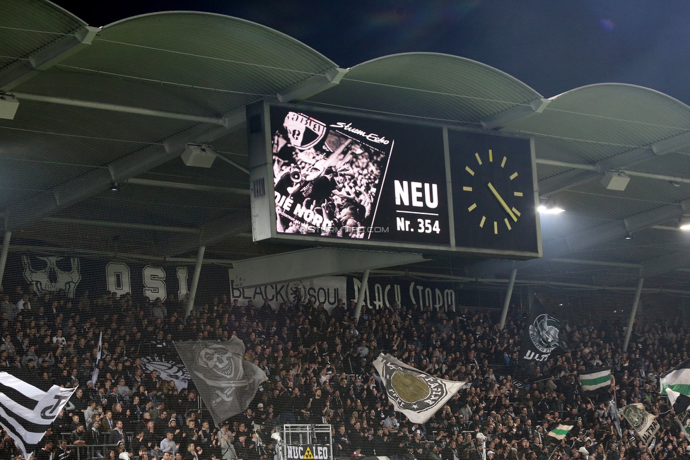 Sturm Graz - St. Poelten
Oesterreichische Fussball Bundesliga, 14. Runde, SK Sturm Graz - FC Wacker Innsbruck, Stadion Liebenau Graz, 10.11.2018. 

Foto zeigt Fans von Sturm
