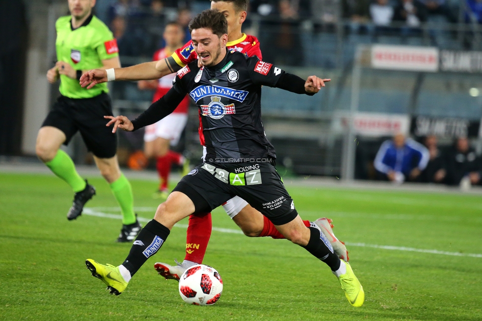 Sturm Graz - St. Poelten
Oesterreichische Fussball Bundesliga, 14. Runde, SK Sturm Graz - FC Wacker Innsbruck, Stadion Liebenau Graz, 10.11.2018. 

Foto zeigt Otar Kiteishvili (Sturm)
