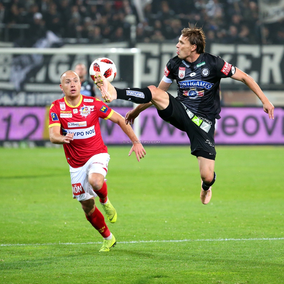 Sturm Graz - St. Poelten
Oesterreichische Fussball Bundesliga, 14. Runde, SK Sturm Graz - FC Wacker Innsbruck, Stadion Liebenau Graz, 10.11.2018. 

Foto zeigt Stefan Hierlaender (Sturm)
