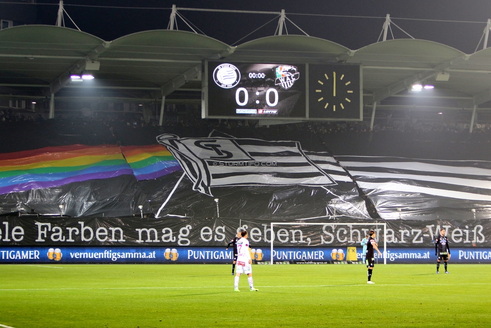 Sturm Graz - Wolfsberg
Oesterreichische Fussball Bundesliga, 16. Runde, SK Sturm Graz - Wolfsberger AC, Stadion Liebenau Graz, 02.12.2018. 

Foto zeigt Fans von Sturm mit einer Choreografie
