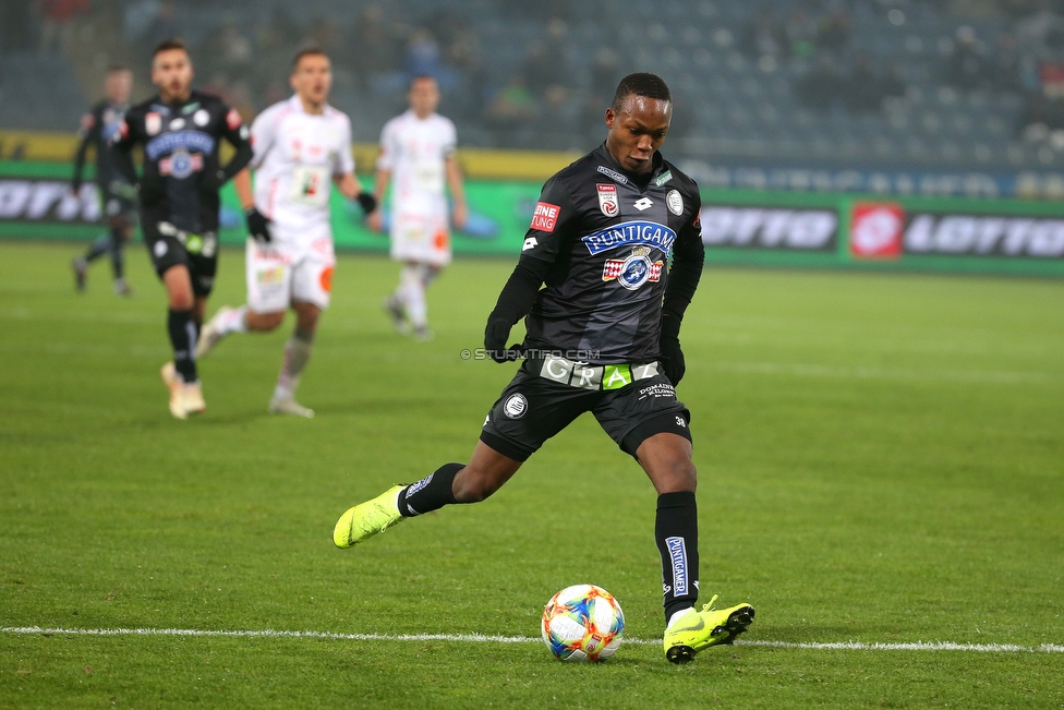 Sturm Graz - Wolfsberg
Oesterreichische Fussball Bundesliga, 16. Runde, SK Sturm Graz - Wolfsberger AC, Stadion Liebenau Graz, 02.12.2018. 

Foto zeigt Michael John Lema (Sturm)
Schlüsselwörter: tor