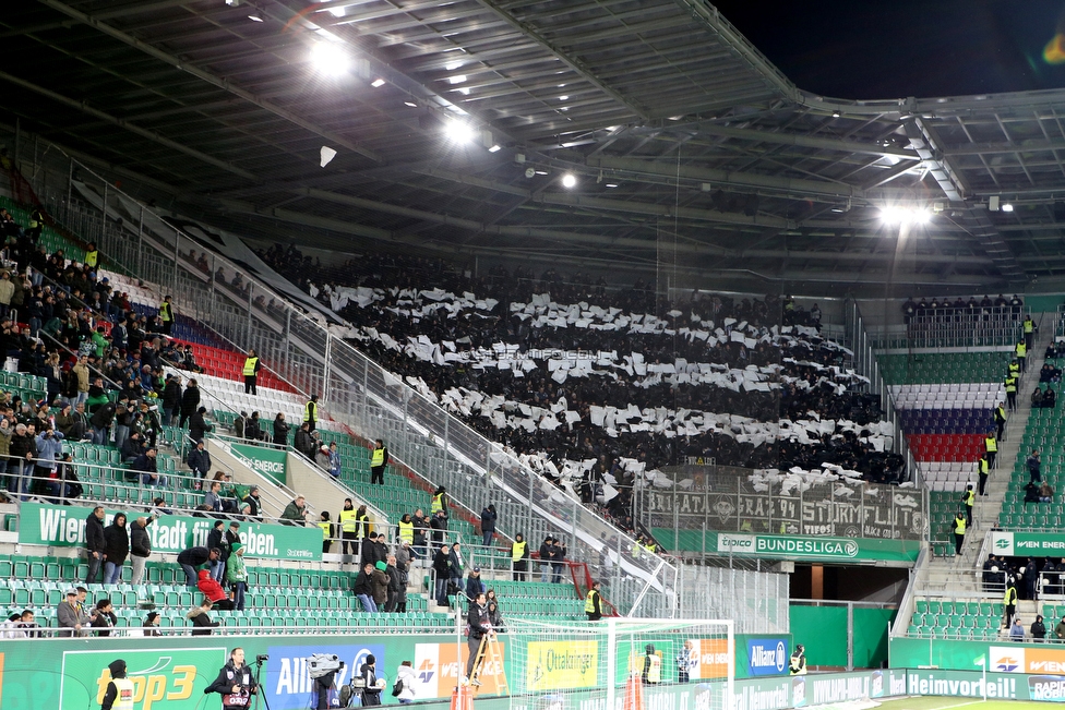 Rapid Wien - Sturm Graz
Oesterreichische Fussball Bundesliga, 17. Runde, SK Rapid Wien - SK Sturm Graz, Weststadion Wien, 09.12.2018. 

Foto zeigt Fans von Sturm mit einer Choreografie
