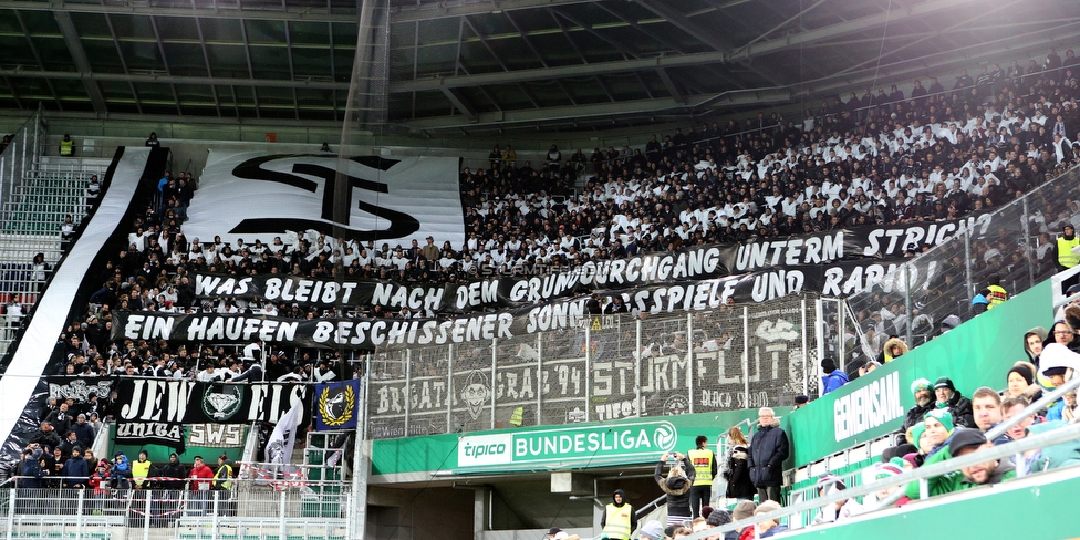 Rapid Wien - Sturm Graz
Oesterreichische Fussball Bundesliga, 17. Runde, SK Rapid Wien - SK Sturm Graz, Weststadion Wien, 09.12.2018. 

Foto zeigt Fans von Sturm
