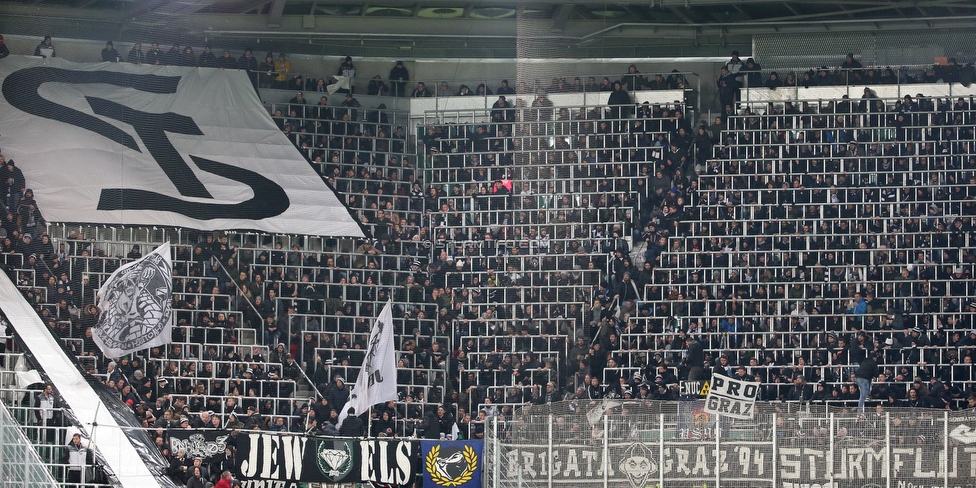 Rapid Wien - Sturm Graz
Oesterreichische Fussball Bundesliga, 17. Runde, SK Rapid Wien - SK Sturm Graz, Weststadion Wien, 09.12.2018. 

Foto zeigt Fans von Sturm
