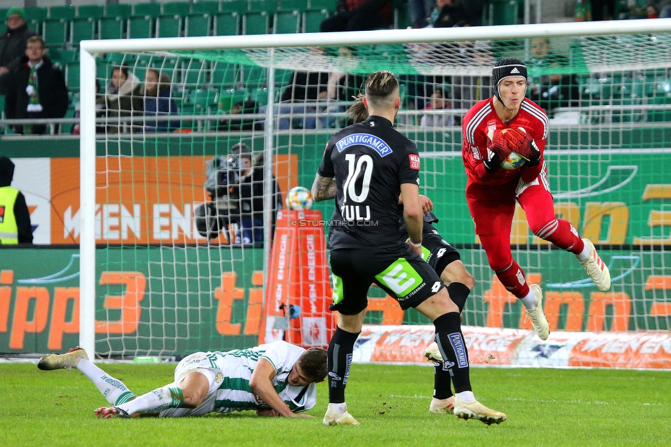 Rapid Wien - Sturm Graz
Oesterreichische Fussball Bundesliga, 17. Runde, SK Rapid Wien - SK Sturm Graz, Weststadion Wien, 09.12.2018. 

Foto zeigt Peter Zulj (Sturm) und Richard Strebinger (Rapid)
