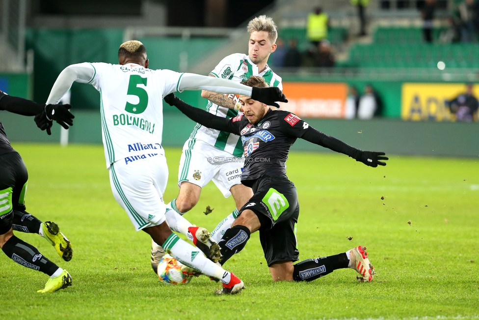 Rapid Wien - Sturm Graz
Oesterreichische Fussball Bundesliga, 17. Runde, SK Rapid Wien - SK Sturm Graz, Weststadion Wien, 09.12.2018. 

Foto zeigt Boli Bolingoli-Mbombo (Rapid) und Sandi Lovric (Sturm)
