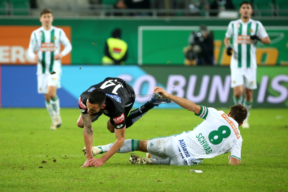 Rapid Wien - Sturm Graz
Oesterreichische Fussball Bundesliga, 17. Runde, SK Rapid Wien - SK Sturm Graz, Weststadion Wien, 09.12.2018. 

Foto zeigt Fans von Sturm
Schlüsselwörter: pyrotechnik