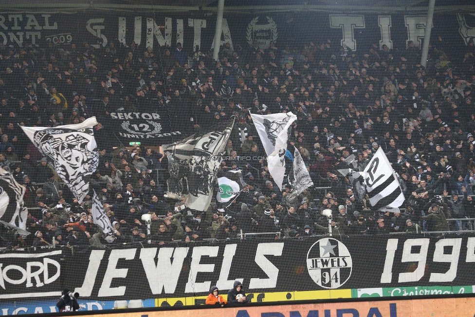 Sturm Graz - Admira Wacker
Oesterreichische Fussball Bundesliga, 18. Runde, SK Sturm Graz - FC Admira Wacker Moedling, Stadion Liebenau Graz, 15.12.2018. 

Foto zeigt Fans von Sturm
