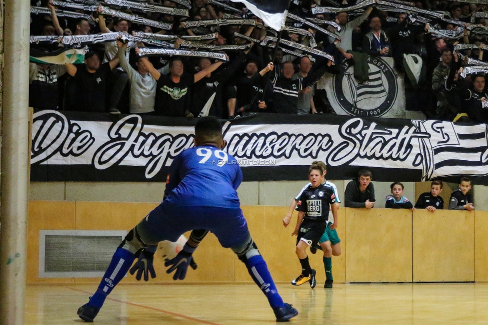 9. Sturm Nachwuchscup
SK Sturm Graz Nachwuchscup, ASVOE Halle Graz, 05.01.2019.

Foto zeigt Fans von Sturm und Spieler
