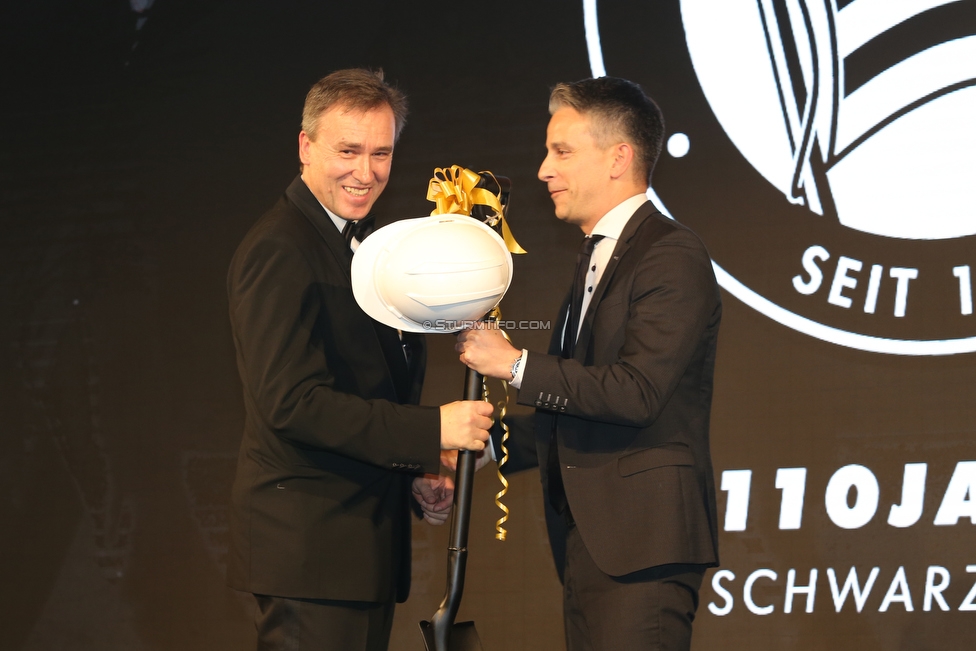 110 Jahre Gala Sturm
110 Jahre SK Sturm Graz Gala, Seifenfabrik Graz, 17.01.2019.

Foto zeigt Christian Jauk (Praesident Sturm) und Kurt Hohensinner (Sportstadtrat)
