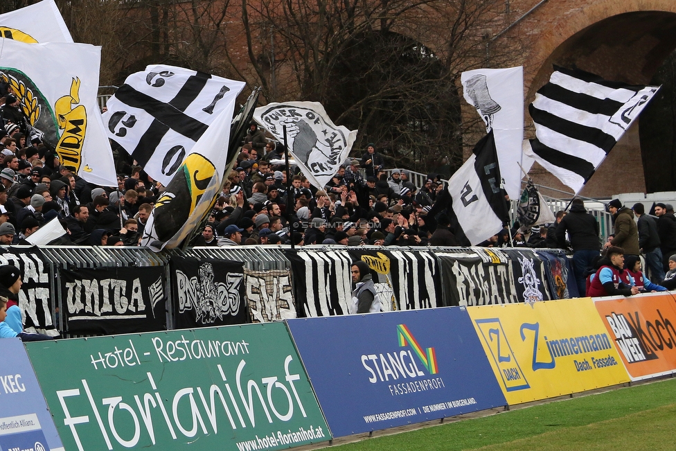 Mattersburg - Sturm Graz
Oesterreichische Fussball Bundesliga, 19. Runde, SV Mattersburg - SK Sturm Graz, Pappelstadion Mattersburg, 24.02.2019. 

Foto zeigt Fans von Sturm
