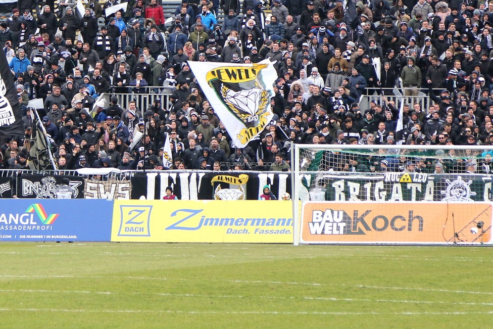 Mattersburg - Sturm Graz
Oesterreichische Fussball Bundesliga, 19. Runde, SV Mattersburg - SK Sturm Graz, Pappelstadion Mattersburg, 24.02.2019. 

Foto zeigt Fans von Sturm
