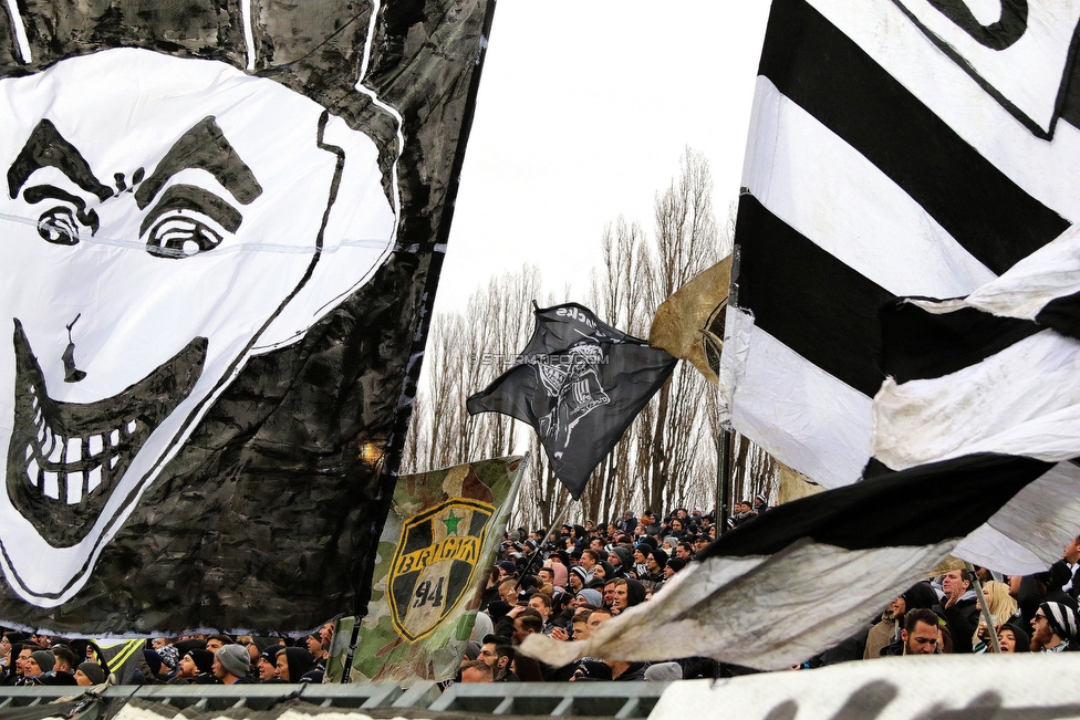 Mattersburg - Sturm Graz
Oesterreichische Fussball Bundesliga, 19. Runde, SV Mattersburg - SK Sturm Graz, Pappelstadion Mattersburg, 24.02.2019. 

Foto zeigt Fans von Sturm
