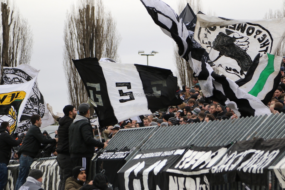 Mattersburg - Sturm Graz
Oesterreichische Fussball Bundesliga, 19. Runde, SV Mattersburg - SK Sturm Graz, Pappelstadion Mattersburg, 24.02.2019. 

Foto zeigt Fans von Sturm
