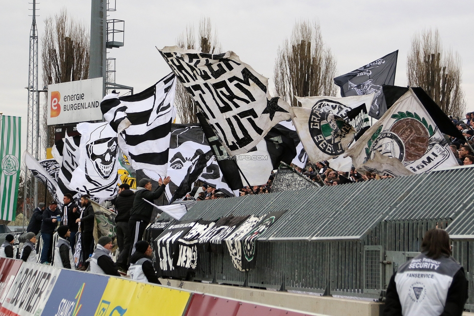 Mattersburg - Sturm Graz
Oesterreichische Fussball Bundesliga, 19. Runde, SV Mattersburg - SK Sturm Graz, Pappelstadion Mattersburg, 24.02.2019. 

Foto zeigt Fans von Sturm
