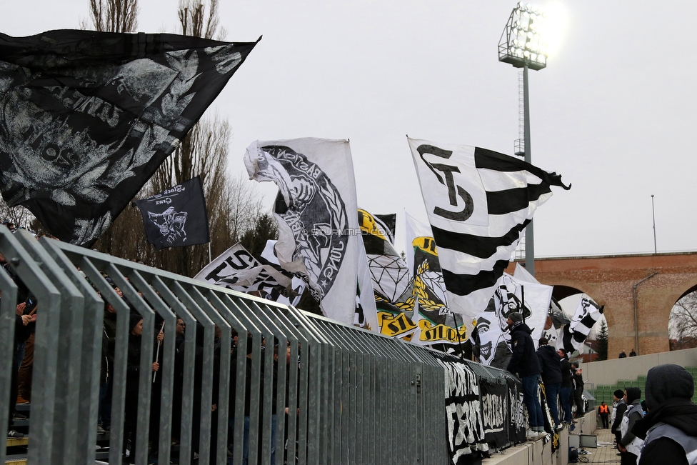 Mattersburg - Sturm Graz
Oesterreichische Fussball Bundesliga, 19. Runde, SV Mattersburg - SK Sturm Graz, Pappelstadion Mattersburg, 24.02.2019. 

Foto zeigt Fans von Sturm
