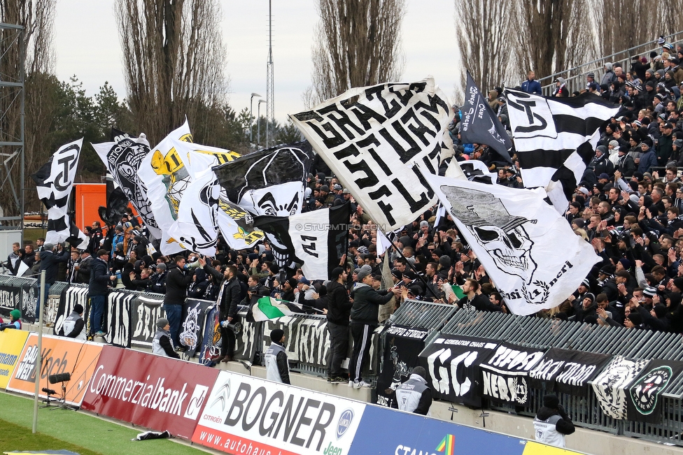 Mattersburg - Sturm Graz
Oesterreichische Fussball Bundesliga, 19. Runde, SV Mattersburg - SK Sturm Graz, Pappelstadion Mattersburg, 24.02.2019. 

Foto zeigt Fans von Sturm
