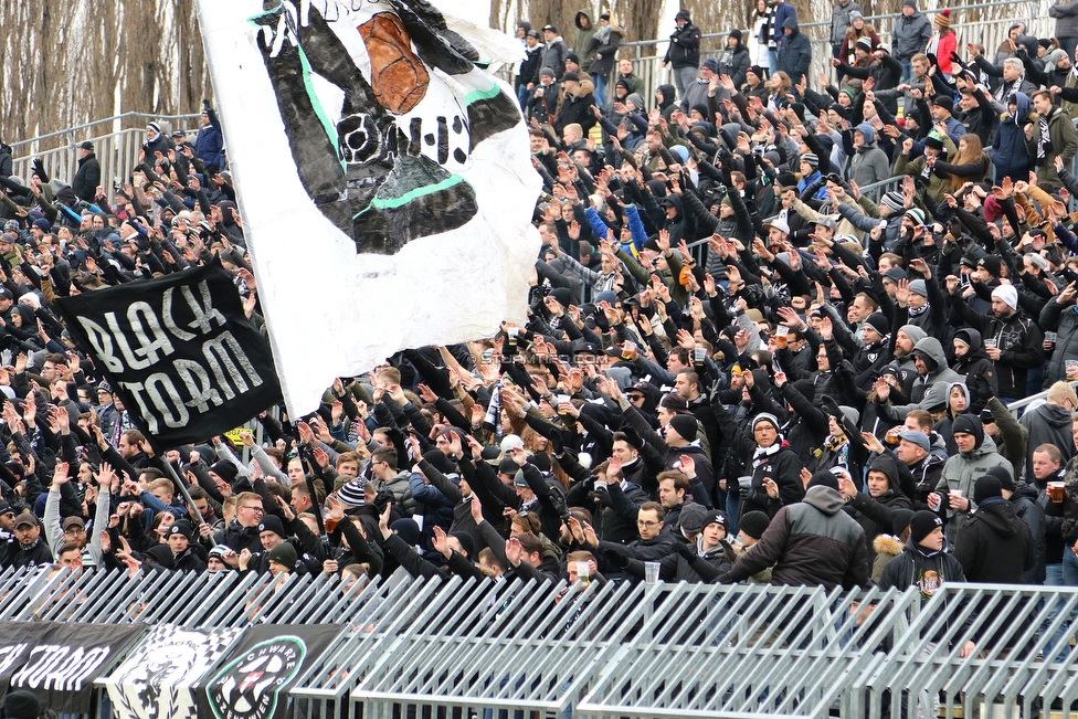 Mattersburg - Sturm Graz
Oesterreichische Fussball Bundesliga, 19. Runde, SV Mattersburg - SK Sturm Graz, Pappelstadion Mattersburg, 24.02.2019. 

Foto zeigt Fans von Sturm
