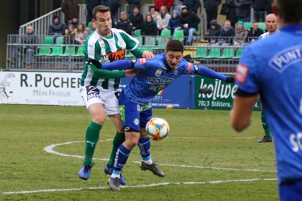 Mattersburg - Sturm Graz
Oesterreichische Fussball Bundesliga, 19. Runde, SV Mattersburg - SK Sturm Graz, Pappelstadion Mattersburg, 24.02.2019. 

Foto zeigt Otar Kiteishvili (Sturm)
