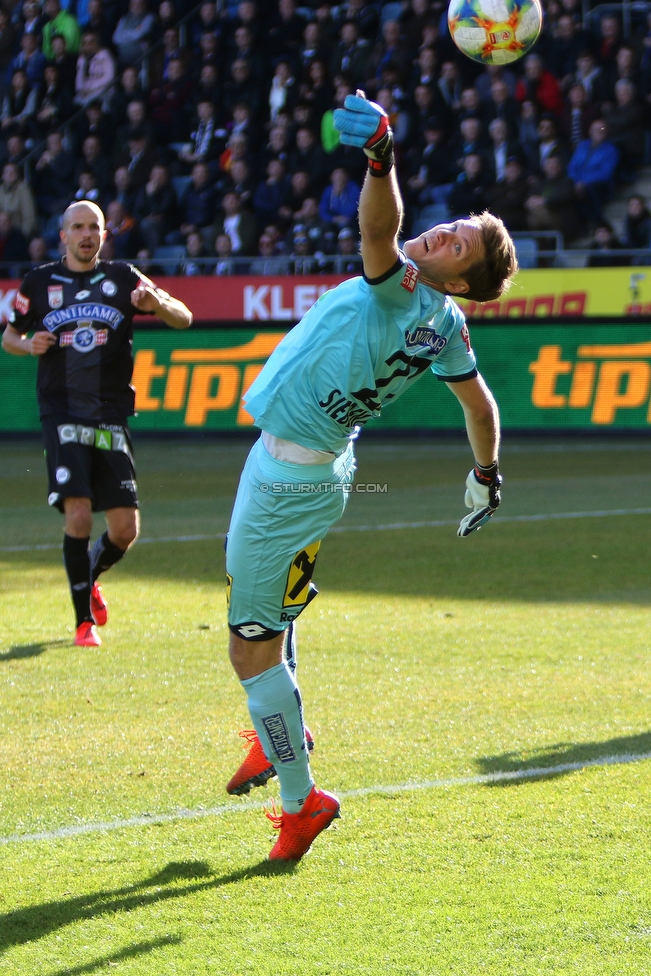 Sturm Graz - LASK
Oesterreichische Fussball Bundesliga, 20. Runde, SK Sturm Graz - LASK, Stadion Liebenau Graz, 03.03.2019. 

Foto zeigt Joerg Siebenhandl (Sturm)
