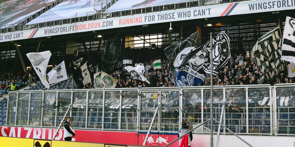 RB Salzburg - Sturm Graz
Oesterreichische Fussball Bundesliga, 21. Runde, FC RB Salzburg - SK Sturm Graz, Stadion Wals-Siezenheim, 10.03.2019. 

Foto zeigt Fans von Sturm
