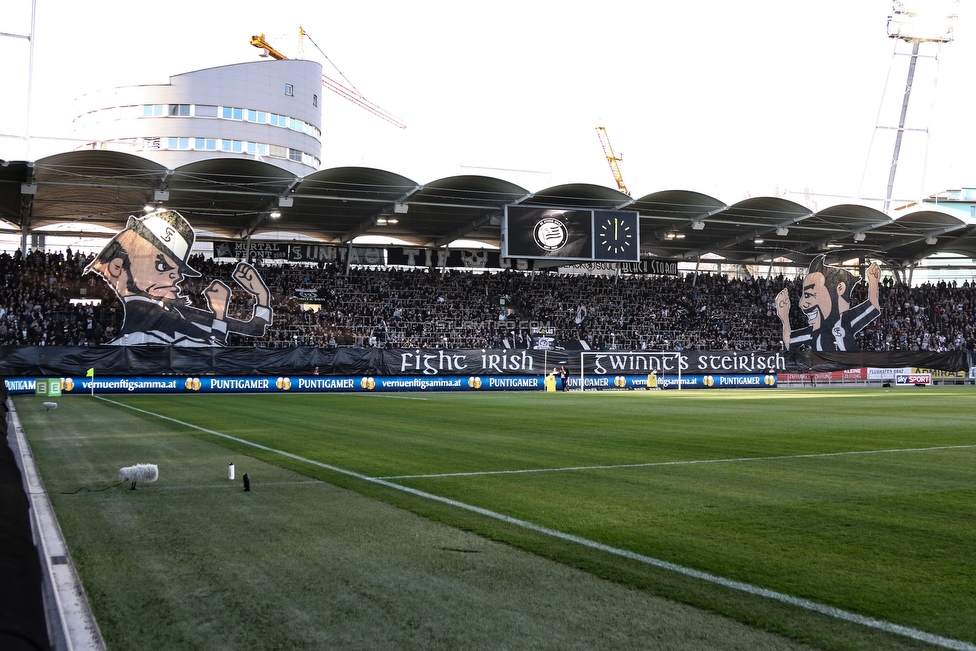 Sturm Graz - Austria Wien
Oesterreichische Fussball Bundesliga, 22. Runde, SK Sturm Graz - FK Austria Wien, Stadion Liebenau Graz, 17.03.2019. 

Foto zeigt Fans von Sturm mit einer Choreografie
