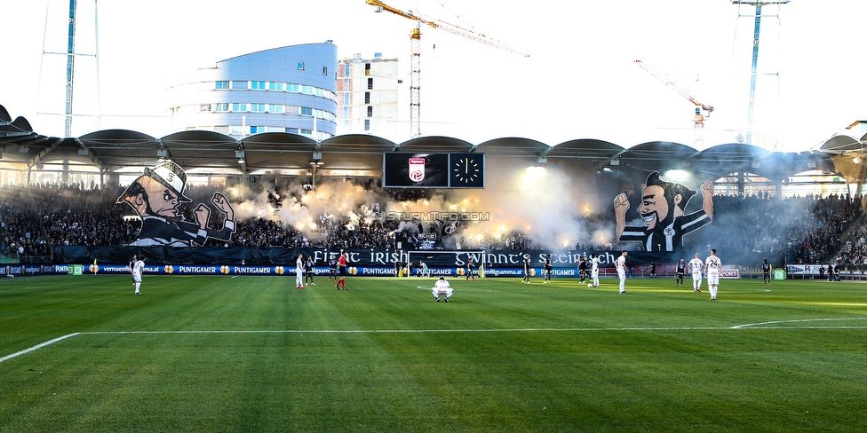 Sturm Graz - Austria Wien
Oesterreichische Fussball Bundesliga, 22. Runde, SK Sturm Graz - FK Austria Wien, Stadion Liebenau Graz, 17.03.2019. 

Foto zeigt Fans von Sturm mit einer Choreografie
Schlüsselwörter: pyrotechnik