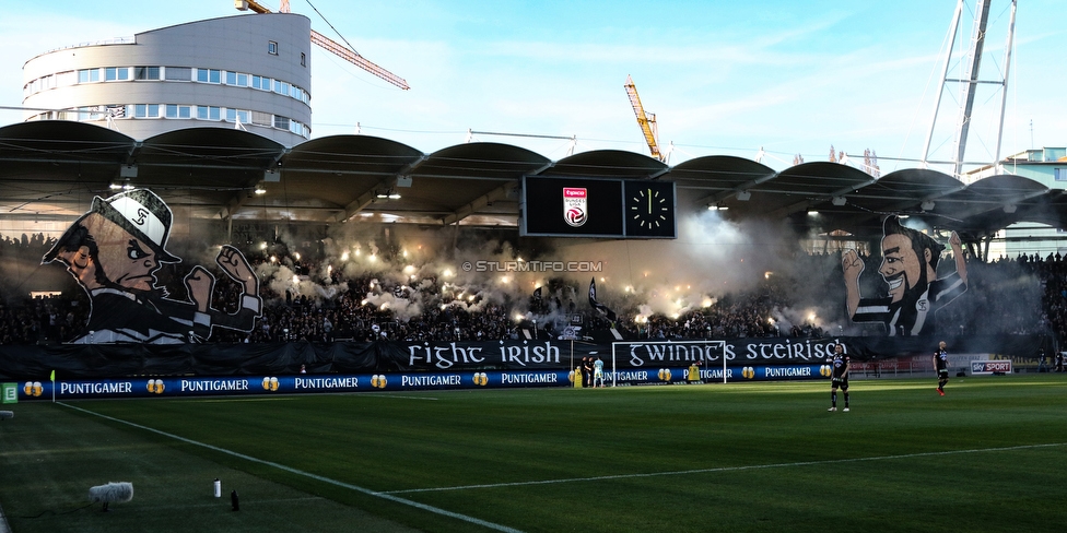 Sturm Graz - Austria Wien
Oesterreichische Fussball Bundesliga, 22. Runde, SK Sturm Graz - FK Austria Wien, Stadion Liebenau Graz, 17.03.2019. 

Foto zeigt Fans von Sturm mit einer Choreografie
Schlüsselwörter: pyrotechnik