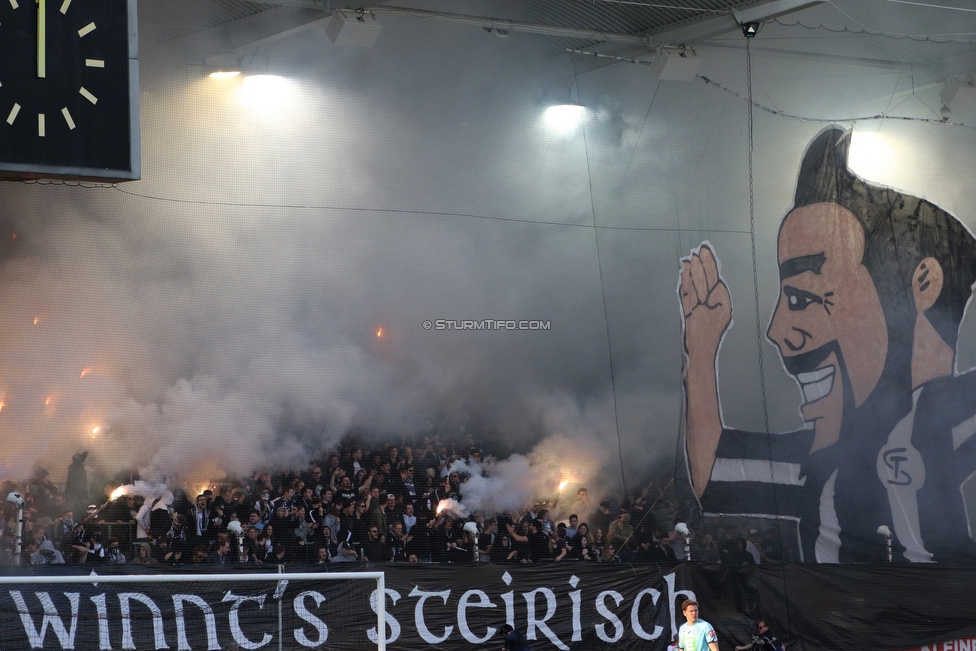 Sturm Graz - Austria Wien
Oesterreichische Fussball Bundesliga, 22. Runde, SK Sturm Graz - FK Austria Wien, Stadion Liebenau Graz, 17.03.2019. 

Foto zeigt Fans von Sturm mit einer Choreografie
Schlüsselwörter: pyrotechnik