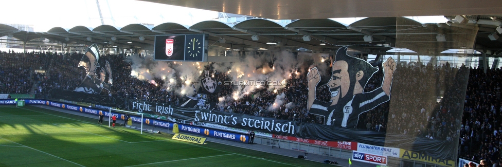 Sturm Graz - Austria Wien
Oesterreichische Fussball Bundesliga, 22. Runde, SK Sturm Graz - FK Austria Wien, Stadion Liebenau Graz, 17.03.2019. 

Foto zeigt Fans von Sturm mit einer Choreografie
Schlüsselwörter: pyrotechnik