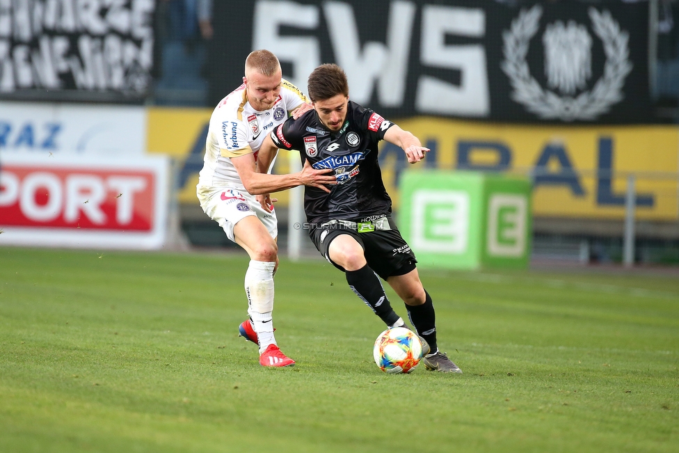 Sturm Graz - Austria Wien
Oesterreichische Fussball Bundesliga, 22. Runde, SK Sturm Graz - FK Austria Wien, Stadion Liebenau Graz, 17.03.2019. 

Foto zeigt Otar Kiteishvili (Sturm)
