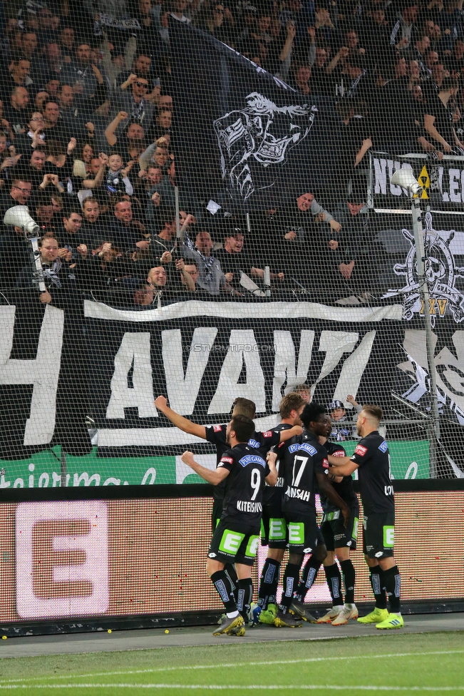 Sturm Graz - Austria Wien
Oesterreichische Fussball Bundesliga, 22. Runde, SK Sturm Graz - FK Austria Wien, Stadion Liebenau Graz, 17.03.2019. 

Foto zeigt Otar Kiteishvili (Sturm), Sandi Lovric (Sturm), Lukas Grozurek (Sturm) und Gideon Mensah (Sturm)
Schlüsselwörter: torjubel